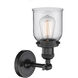Franklin Restoration Small Bell 1 Light 5 inch Oil Rubbed Bronze Sconce Wall Light in Clear Glass, Franklin Restoration