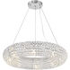 Veronique 8 Light 24 inch Chrome Down Chandelier Ceiling Light