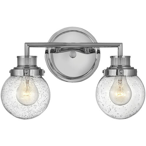 Poppy 2 Light 14.75 inch Chrome Vanity Light Wall Light
