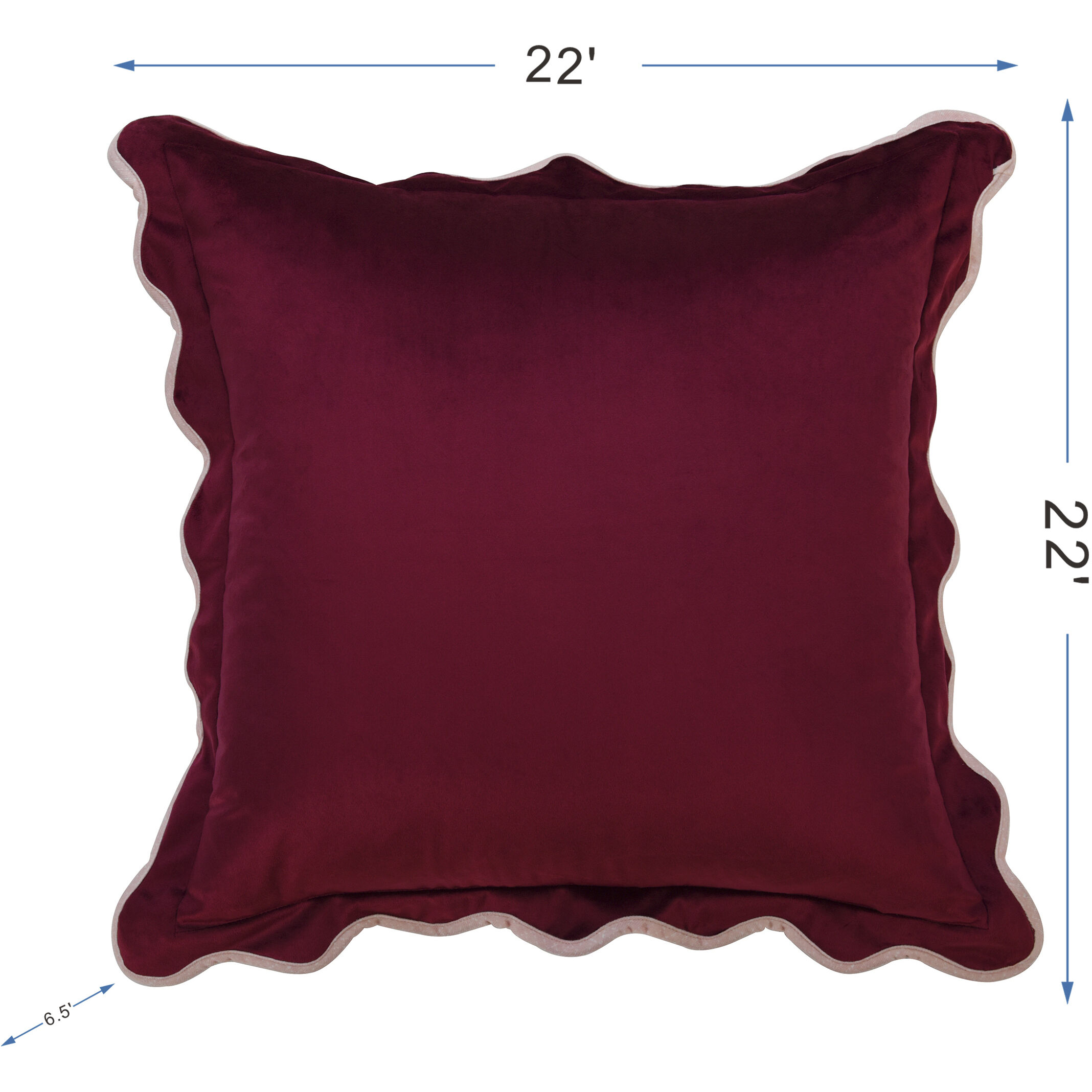 Sophie 22 X 7 inch Merlot and Lilac Pillow