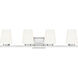 Nextra 4 Light 32 inch Brushed Nickel Bath Vanity Wall Light