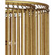 Mantra 3 Light 24 inch Gold Leaf Semi-Flush Mount Ceiling Light
