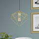 Knox 1 Light 11 inch Soft Gold with Polished Brass Accents Pendant Ceiling Light