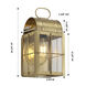Durham 1 Light 10.25 inch Antique Brass Outdoor Sconce in Clear Glass, Brass Traditions by Innovations Lighting