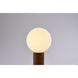 Canada 17 inch 60.00 watt Dark Oak and Satin Brass Table Lamp Portable Light