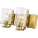Beckett 2 Light 16 inch Olde Brass Vanity Wall Light
