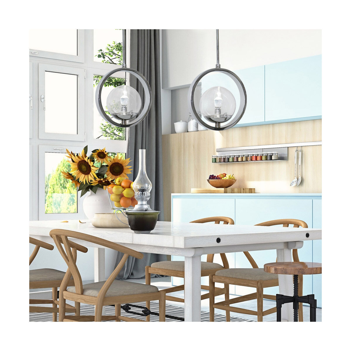 Stand Out 1 Light 10 inch Polished Chrome Pendant Ceiling Light, Elite