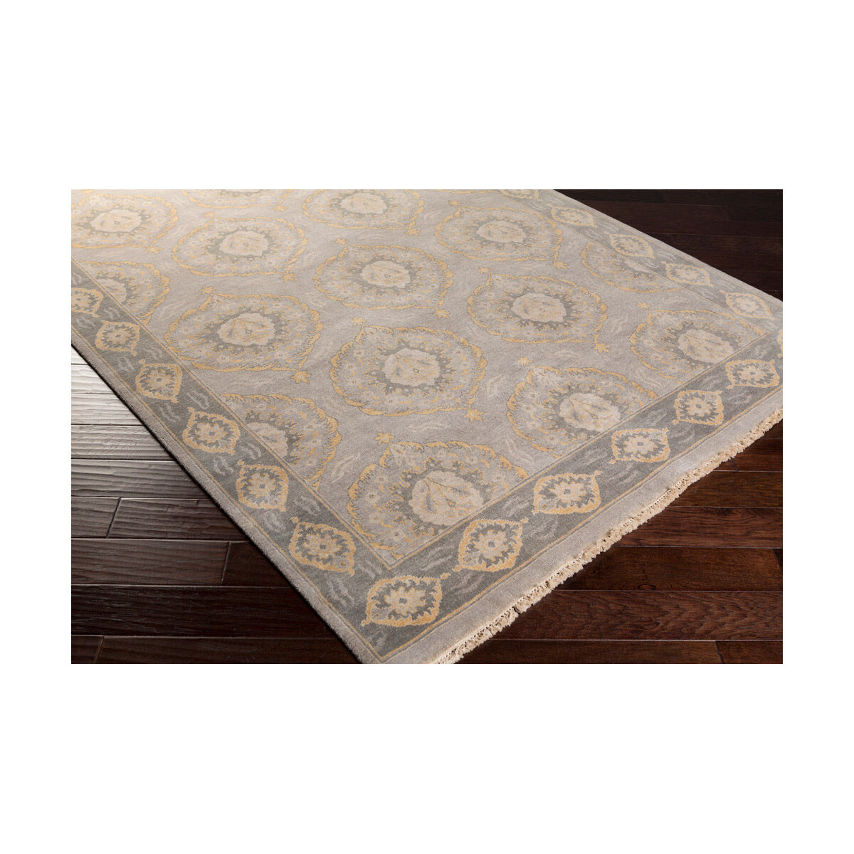 Mar 36 X 24 inch Neutral and Brown Area Rug, Wool