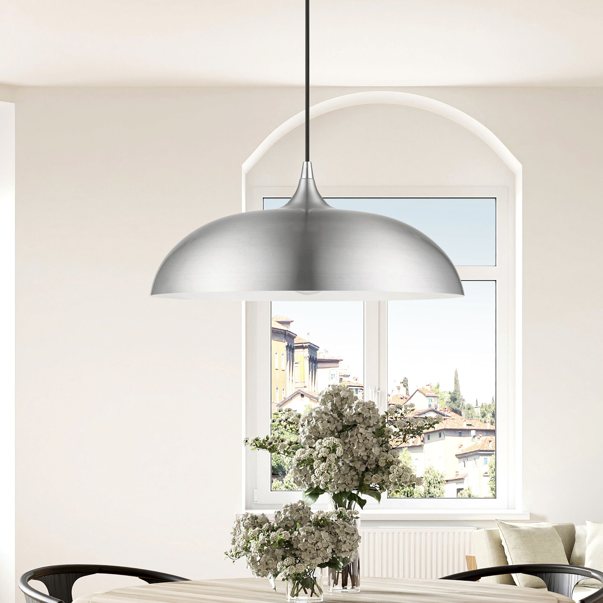 Brushed chrome pendant outlet