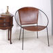 Milo Brown Leather Accent Chair