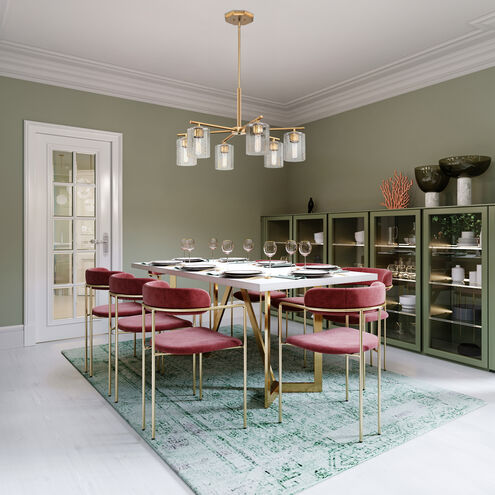 Haven LED 32 inch Old Satin Brass Chandelier Ceiling Light