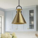 Alora Mood Emerson Pendant Ceiling Light in Matte Black and Aged Gold
