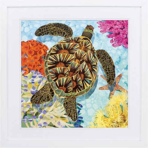 Waterside Collection Turquoise Framed Art