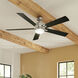 Lucian 60 inch Polished Nickel with Black/Silver Blades Ceiling Fan