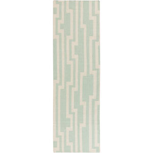 Market Place 96 X 30 inch Seafoam, Khaki Rug