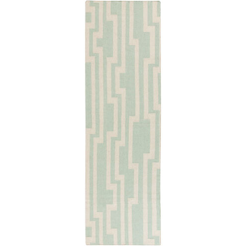 Market Place 96 X 30 inch Seafoam, Khaki Rug