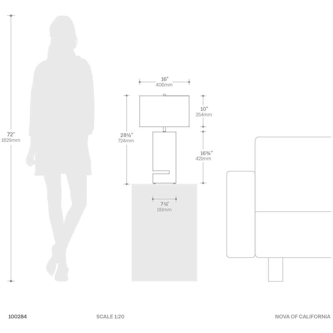 Zen 28 inch 22.00 watt Espresso and Brushed Nickel Table Lamp Portable Light