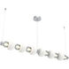 Torno Mandrel LED 72.6 inch Classic Silver with Chalk Linear Chandelier Ceiling Light