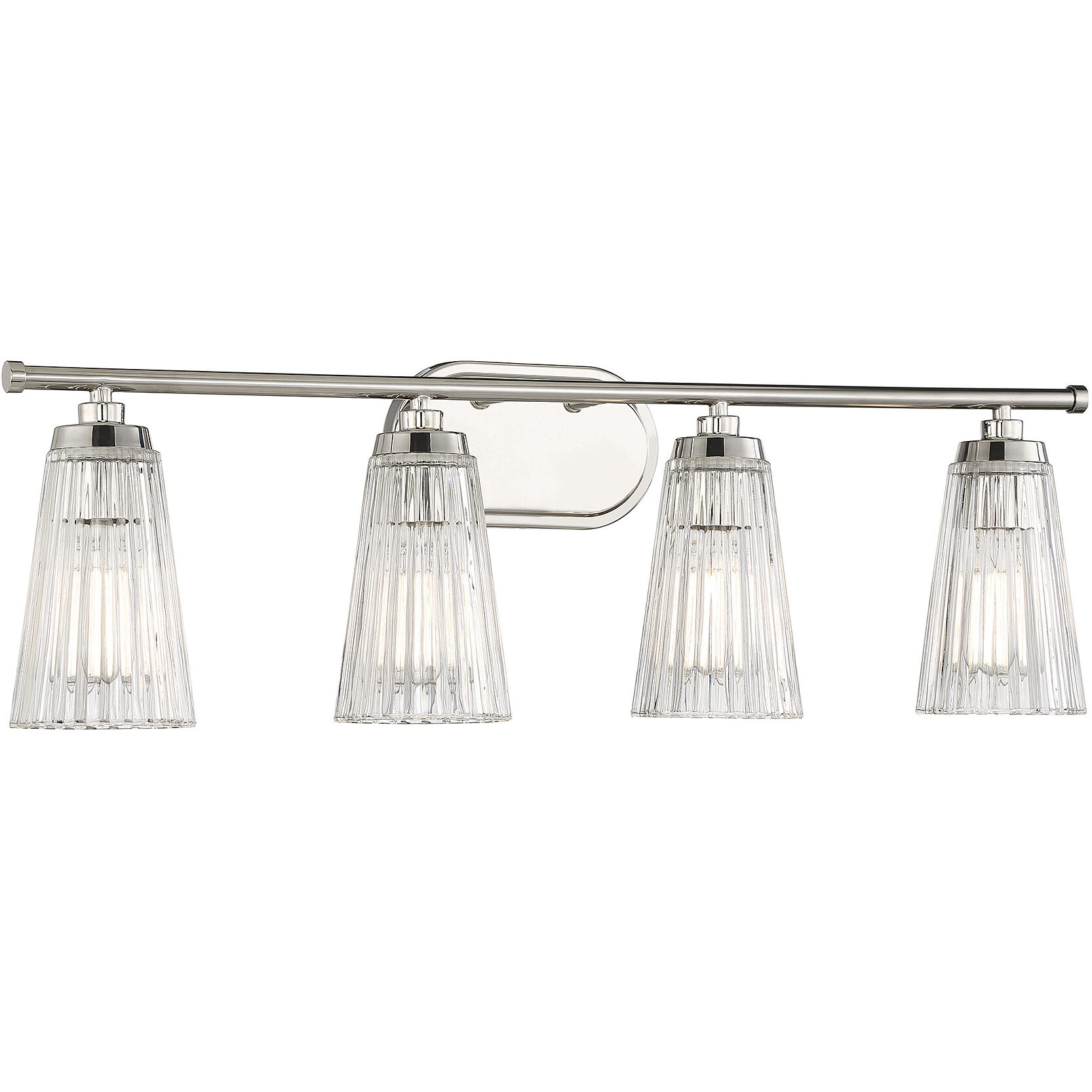 Chantilly 4 Light 30.5 inch Polished Nickel Bathroom Vanity Light Wall Light, Essentials