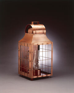 Livery 1 Light 20 inch Antique Brass Outdoor Wall Lantern in Clear Seedy Glass, Chimney, Medium