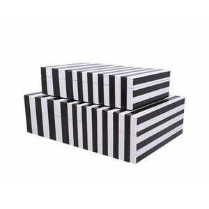 Jacey 8 X 5 inch Black and White Boxes