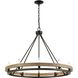 Ramsey 10 Light 34 inch Matte Black Chandelier Ceiling Light