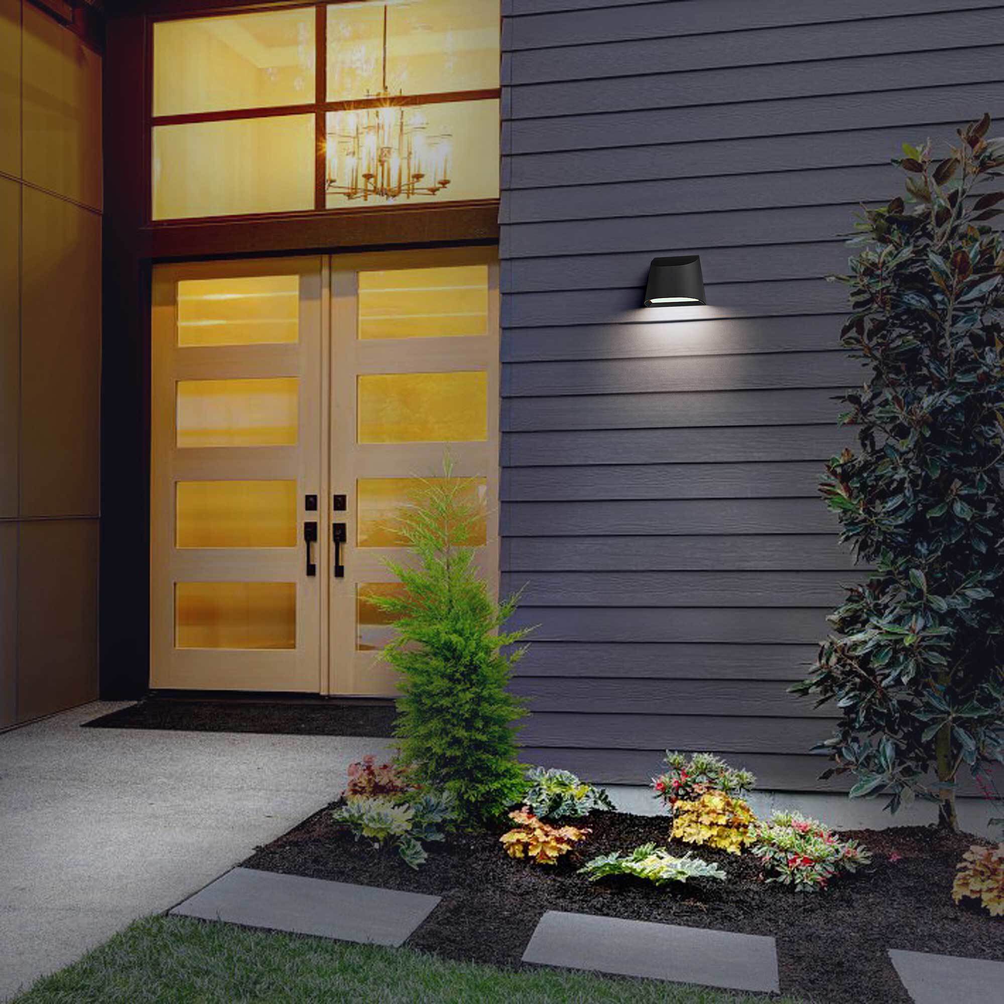 Ambit LED 4.75 inch Sand Black Outdoor Wall Sconce