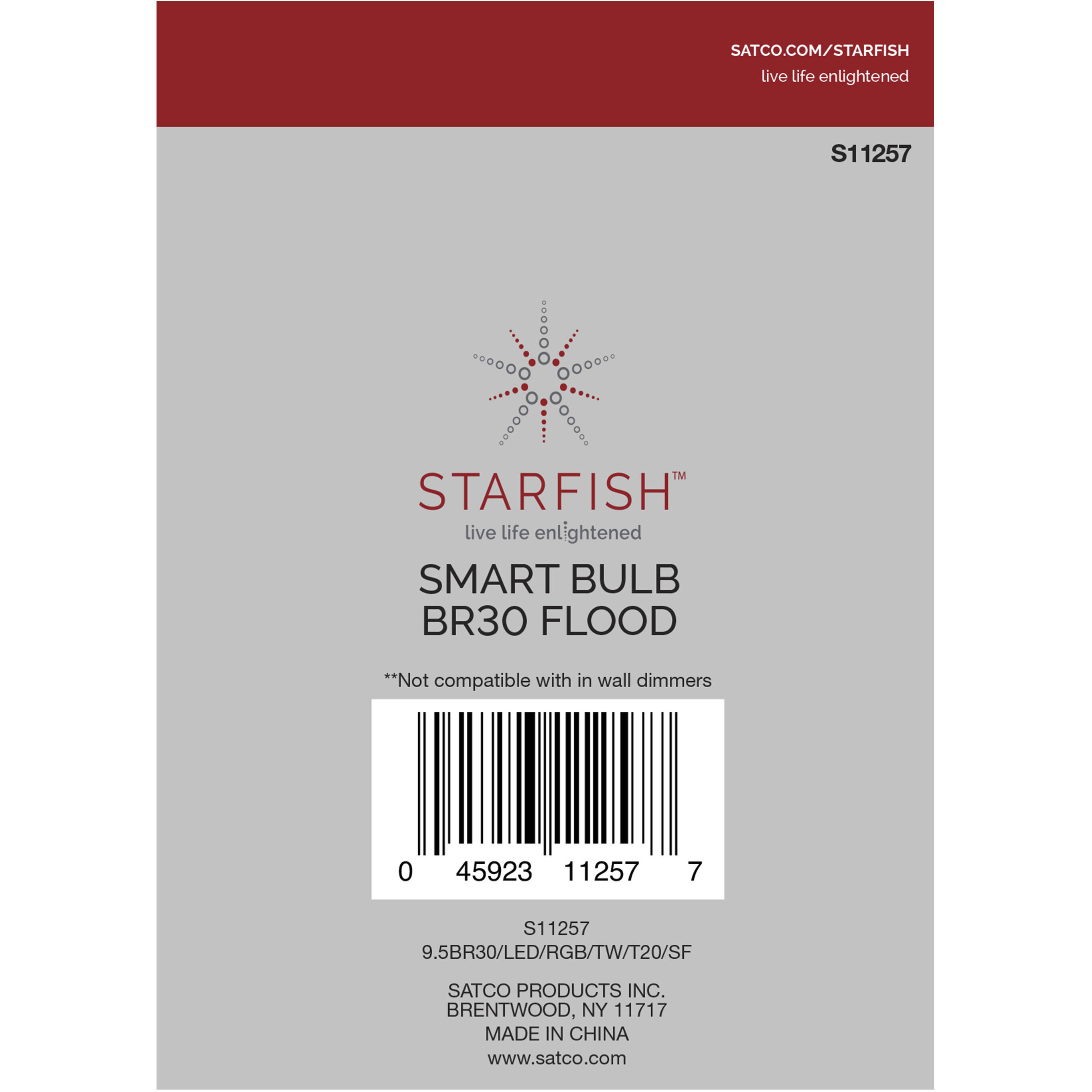 Starfish LED BR30 Medium 9.50 watt 2700K BR and R LED 