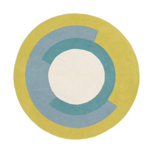 Carlisle 60 X 60 inch Bright Yellow/Denim/Teal/Cream Rugs