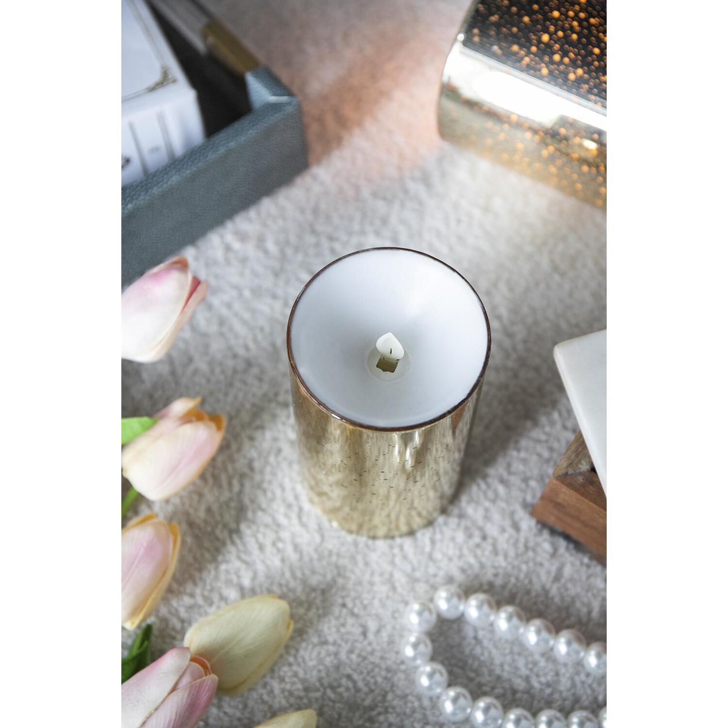 Speckled 5 X 3 inch LED Candle