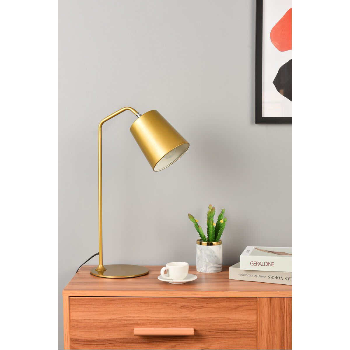 Leroy 20 inch 40.00 watt Brass Table Lamp Portable Light