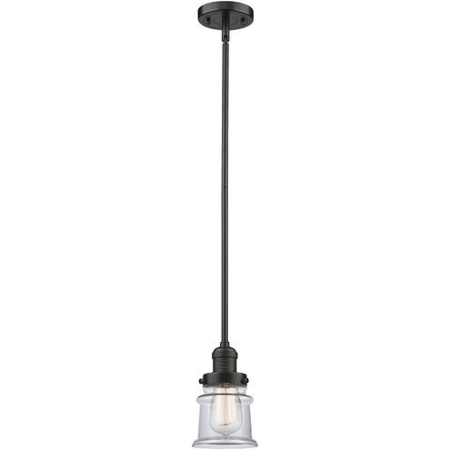 Franklin Restoration Canton 1 Light 6.5 inch Oil Rubbed Bronze Mini Pendant Ceiling Light in Incandescent, Clear, Franklin Restoration