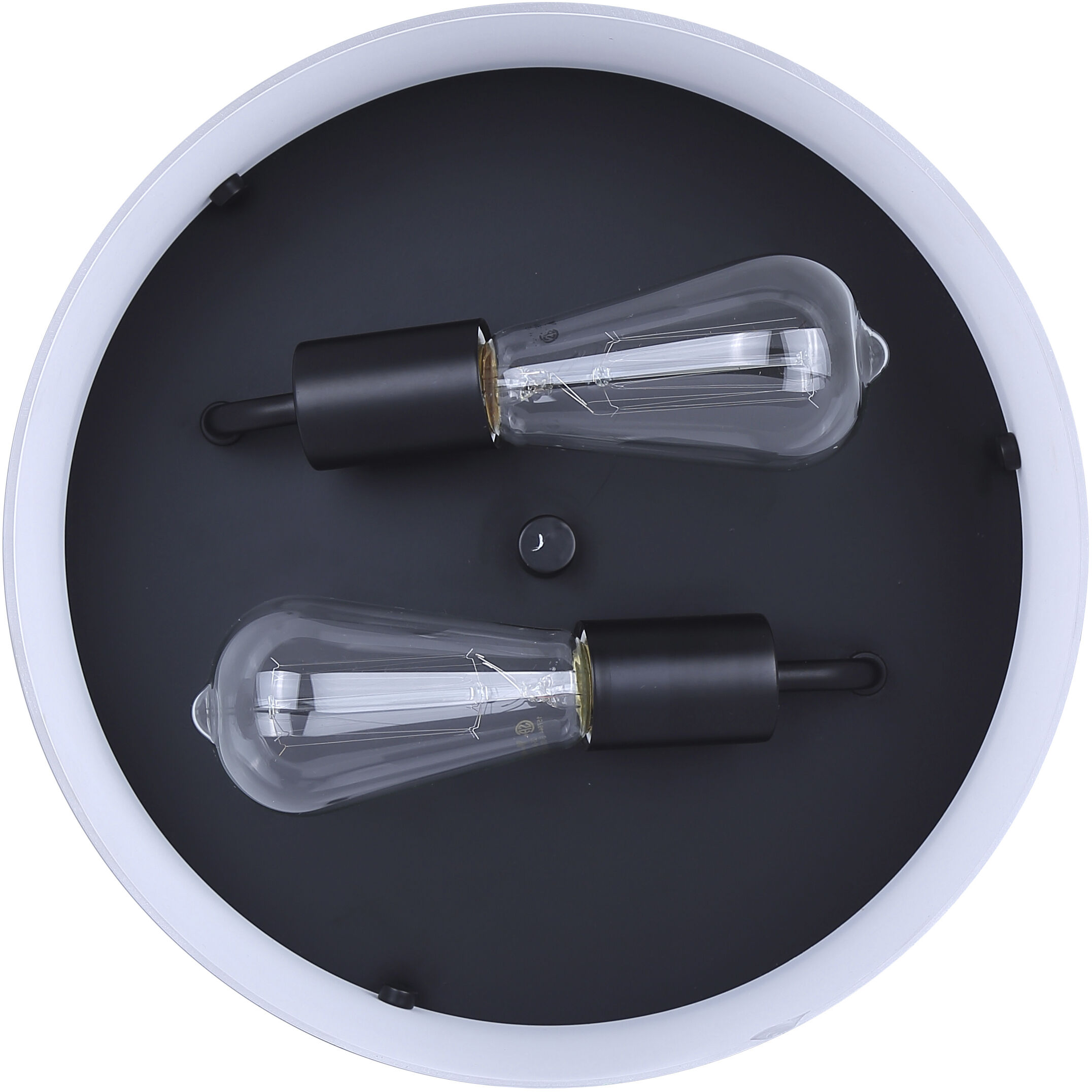 Malloy 2 Light 12.25 inch Black Flush Mount Ceiling Light