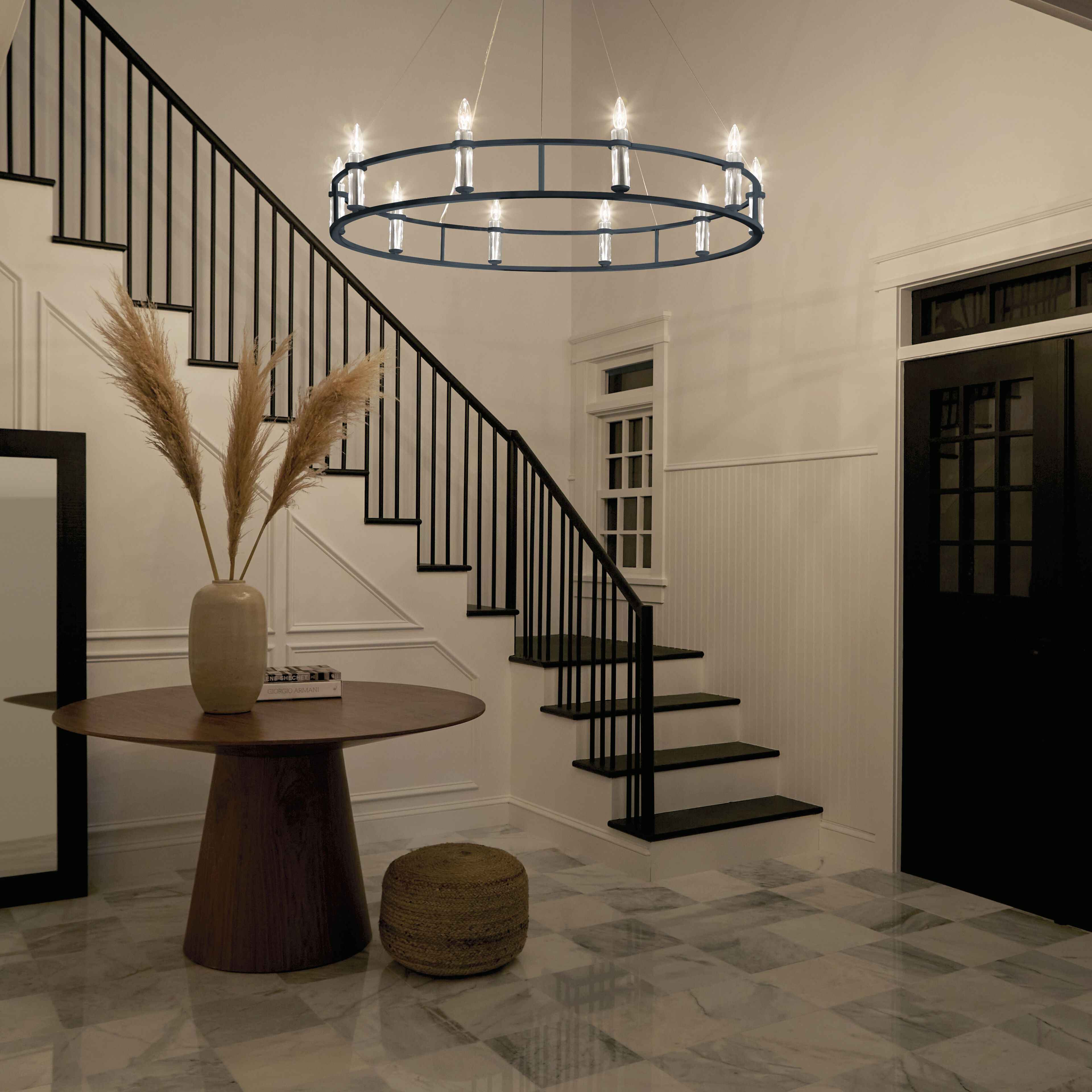 Rosalind 10 Light 50 inch Black Chandelier Ceiling Light