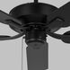 Linden 52 52 inch Midnight Black Ceiling Fan