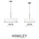 Hayes 4 Light 27 inch Brushed Nickel Chandelier Ceiling Light