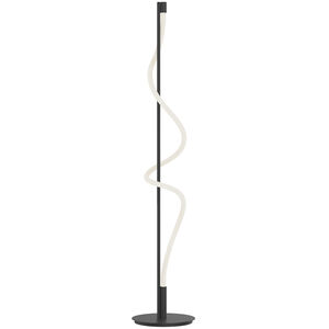 Cursive 60 inch 20 watt Black Floor Lamp Portable Light