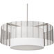Downtown Mesh 4 Light 38.4 inch Graphite Chandelier Ceiling Light, Drum