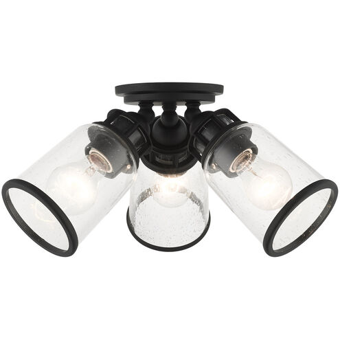 Lawrenceville 3 Light 16 inch Black Flush Mount Ceiling Light