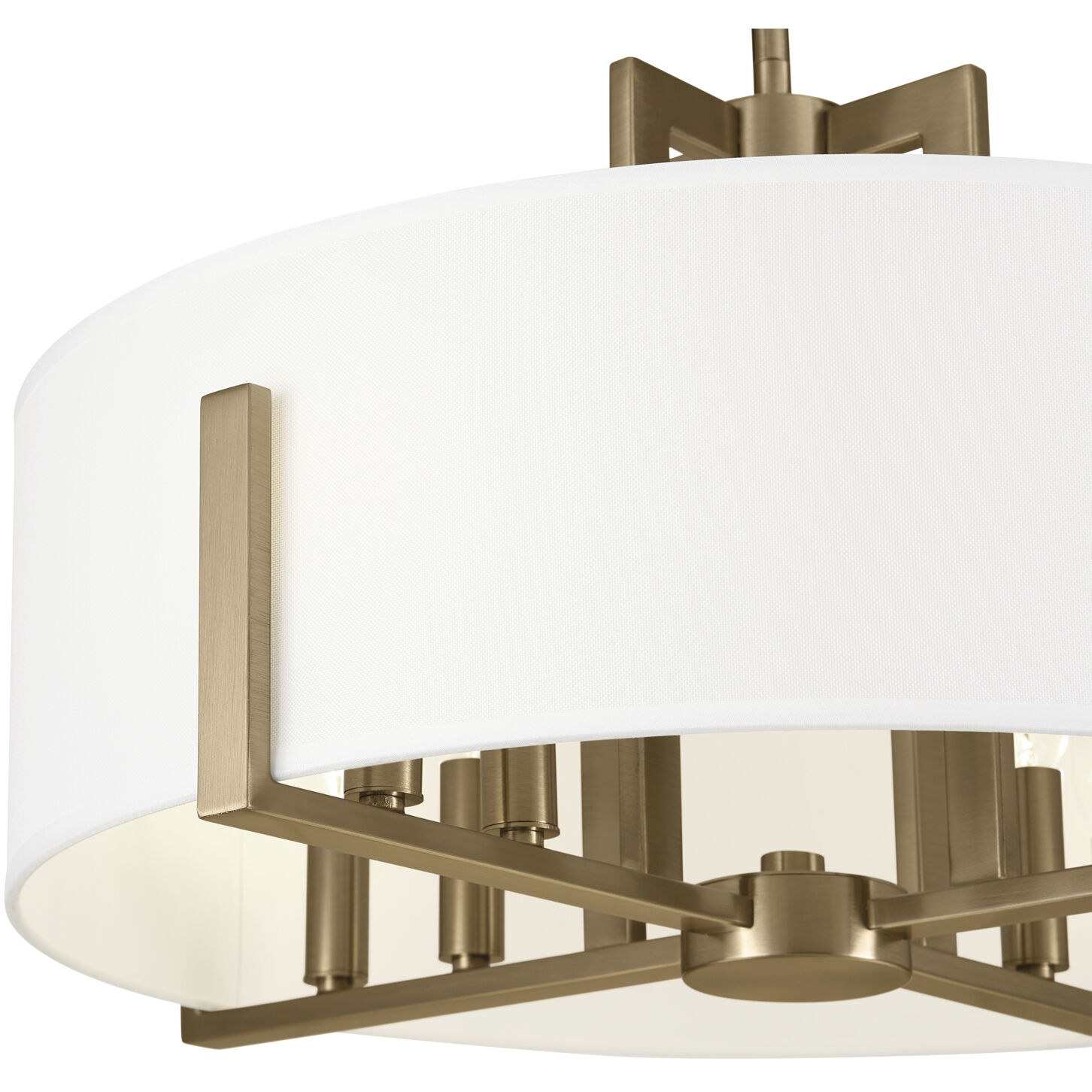 Kichler 52592CPZ Malen LED 20 inch Champagne Bronze Semi Flush Mount Ceiling Light