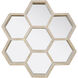 Honeycomb 28 X 27.1 inch Gray with Light Whitewash Accent Mirror, Varaluz Casa