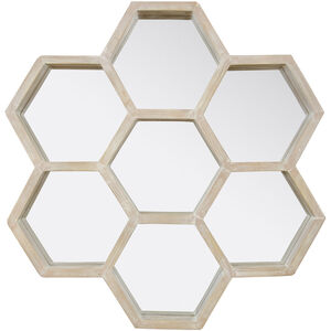 Honeycomb 28 X 27 inch Gray with Light Whitewash Accent Mirror, Varaluz Casa