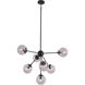 Canada 7 Light 34.2 inch Black Chandelier Ceiling Light