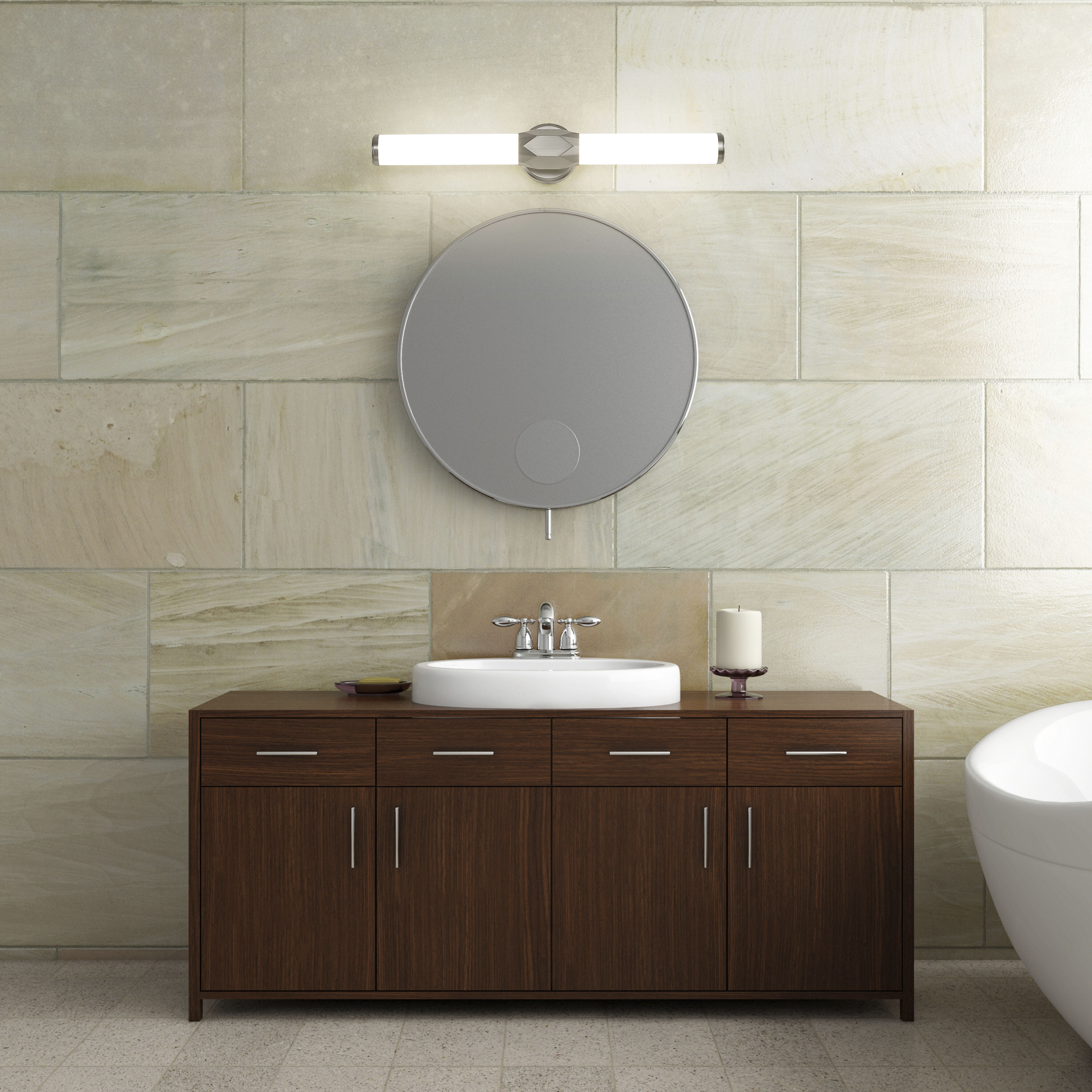 Cooper LED 25 inch Brushed Nickel Vanity Wall Light