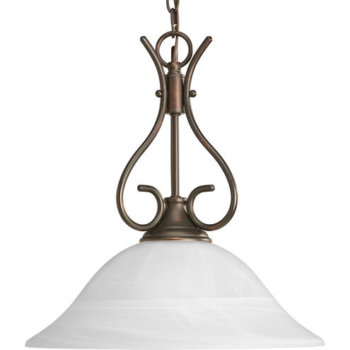 Alabaster Glass 1 Light 15.38 inch Antique Bronze Pendant Ceiling Light