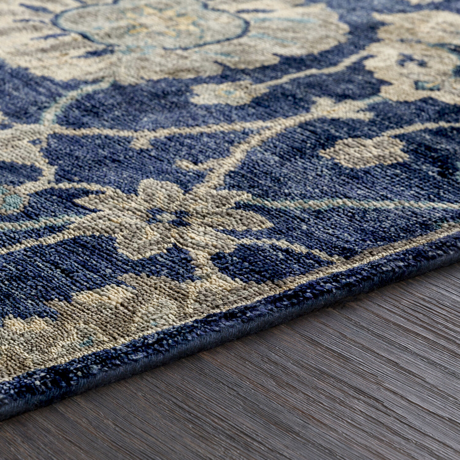 Theodora 72 X 48 inch Navy Rug in 4 X 6, Rectangle