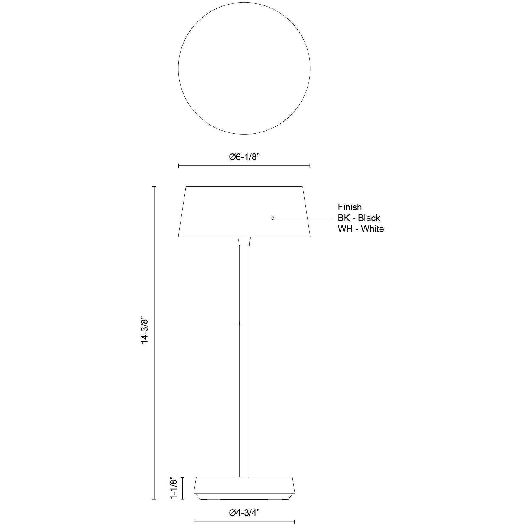Tindra 14.38 inch 3 watt White Table Lamp Portable Light