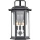 Ellis 3 Light 18.25 inch Powder Coated Black Outdoor Wall Sconce