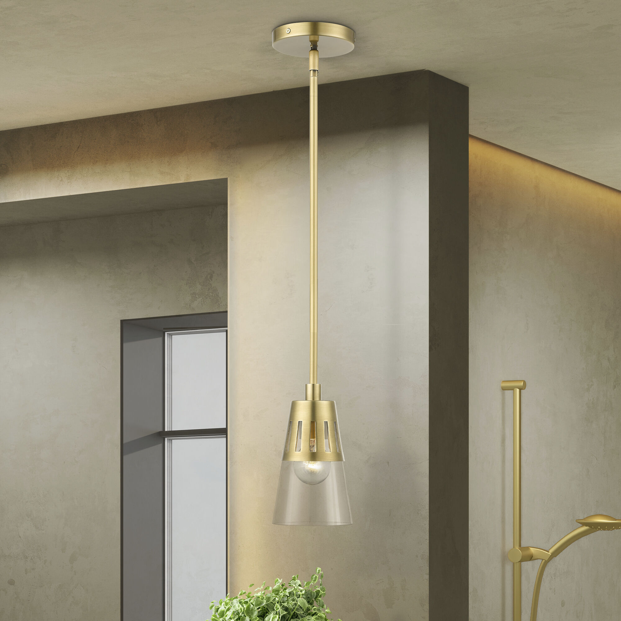 Bennington 1 Light 5.13 inch Natural Brass Mini Pendant Ceiling Light