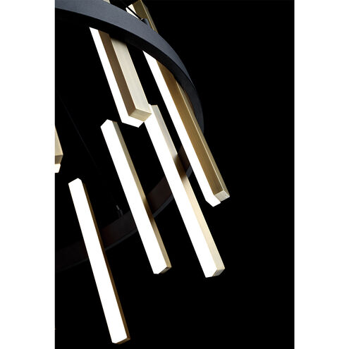 Harmonix LED 24 inch Black Aged Brass Chandelier Ceiling Light in 24in.